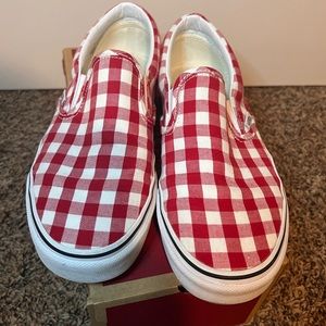 Red/white gingham vans - 10W/8.5M